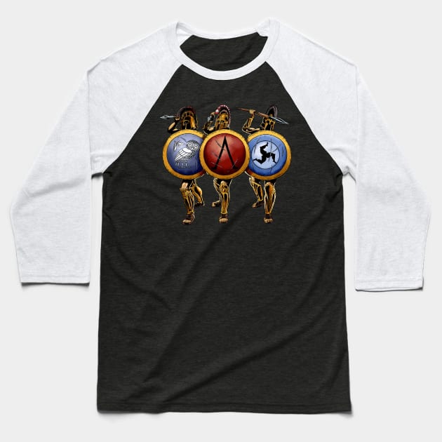 Ancient Greek Hoplites Baseball T-Shirt by Styr Designs